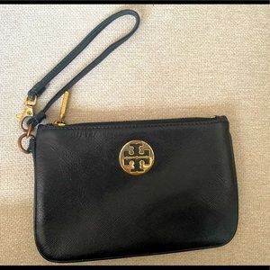 Small Tory Burch Black Wristlet